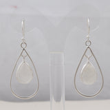 Natural Labradorite Silver Earrings