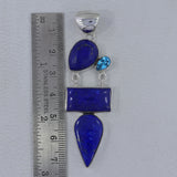 Natural Lapis Lazuli Sterling Silver Pendant