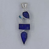 Natural Lapis Lazuli Sterling Silver Pendant