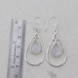 Natural Labradorite Silver Earrings