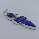 Natural Lapis Lazuli Sterling Silver Pendant