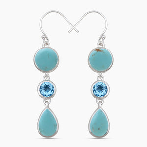 Chrysoprase Silver Earrings