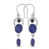 Tanzanite Silver Earrings