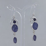 Tanzanite Silver Earrings