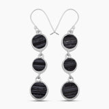 Natural Pyrite Silver Earrings