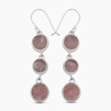 Natural Pyrite Silver Earrings
