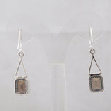 Smoky Quartz Silver Earrings