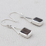 Smoky Quartz Silver Earrings