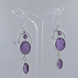 Tanzanite Silver Earrings