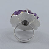 Amethyst Stalactite Sterling Silver Ring