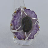 Amethyst Stalactite Sterling Silver Ring