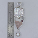 Fresh Water Pearl Gemstone Silver Pendant