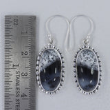 Rainbow Moonstone Silver Earrings