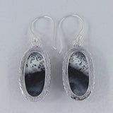 Rainbow Moonstone Silver Earrings