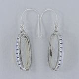 Rainbow Moonstone Silver Earrings