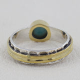 Green Emerald Silver Ring