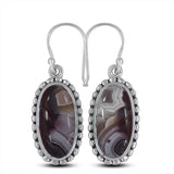 Rainbow Moonstone Silver Earrings