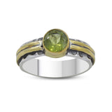 Green Emerald Silver Ring