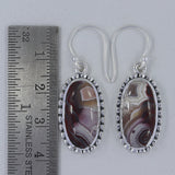 Rainbow Moonstone Silver Earrings