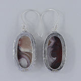 Rainbow Moonstone Silver Earrings