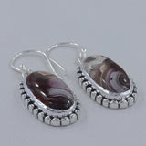 Rainbow Moonstone Silver Earrings