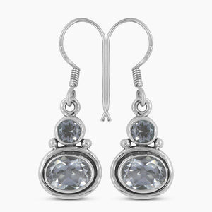 Crystal Silver Earrings