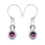 925 Starling Silver Garnet Earring