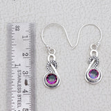 925 Starling Silver Garnet Earring