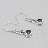 925 Starling Silver Garnet Earring