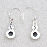 925 Starling Silver Garnet Earring