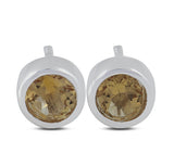 Mystic Quartz Studs Silver Earring