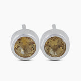 Peridot Silver Studs Earrings