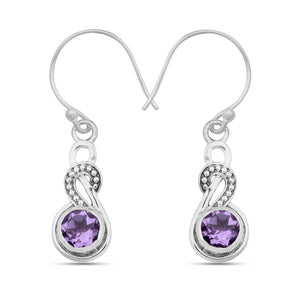 925 Sterling Silver Garnet Earrings
