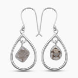 925 Silver Herkimer Quartz Earrings
