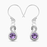 925 Sterling Silver Garnet Earrings