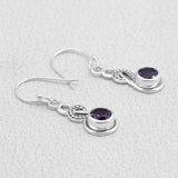 925 Starling Silver Garnet Earring