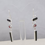 Natural Tourmaline Silver Earrings