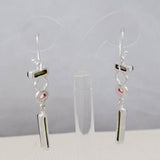 Natural Tourmaline Silver Earrings