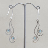 925 Starling Silver Blue Topaz Earring