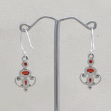 925 Starling Silver Garnet Earring