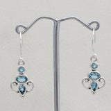 925 Starling Silver Garnet Earring