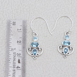 925 Starling Silver Garnet Earring