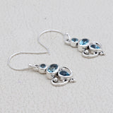 925 Starling Silver Garnet Earring