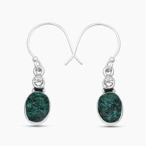 925 Sterling Silver Pyrite Druzy Earrings