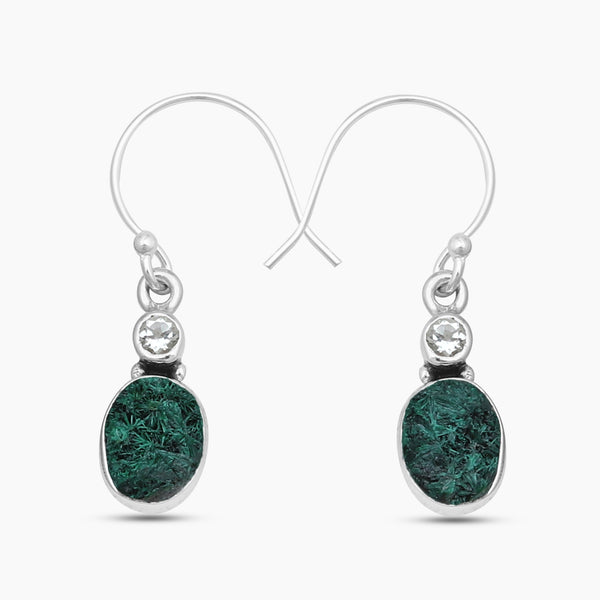 925 Sterling Silver Pyrite Druzy Earrings