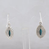 Natural Mexican Turquoise Silver Earrings