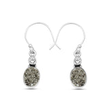 925 Starling Silver Pyrite Druzy Earring