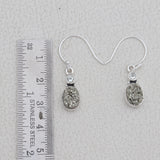 925 Starling Silver Pyrite Druzy Earring