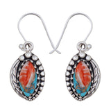 Natural Mexican Turquoise Silver Earrings