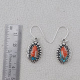 Natural Mexican Turquoise Silver Earrings